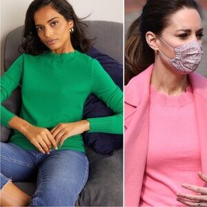 NEW Boden Hambleden Scallop Jumper Sweater Kelly Green Sz L Crew Preppy